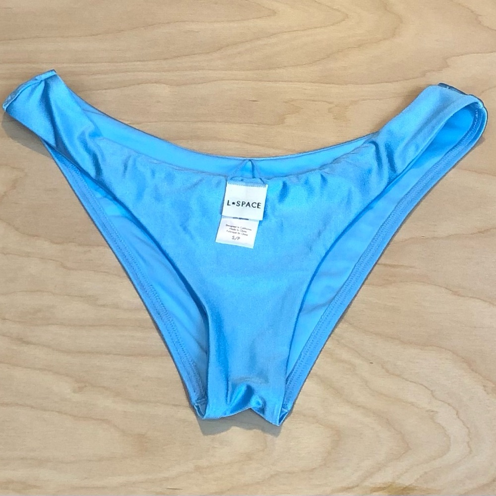 l*space Bright Blue Bikini Bottom - Moderate Coverage Summer Womens SP.
